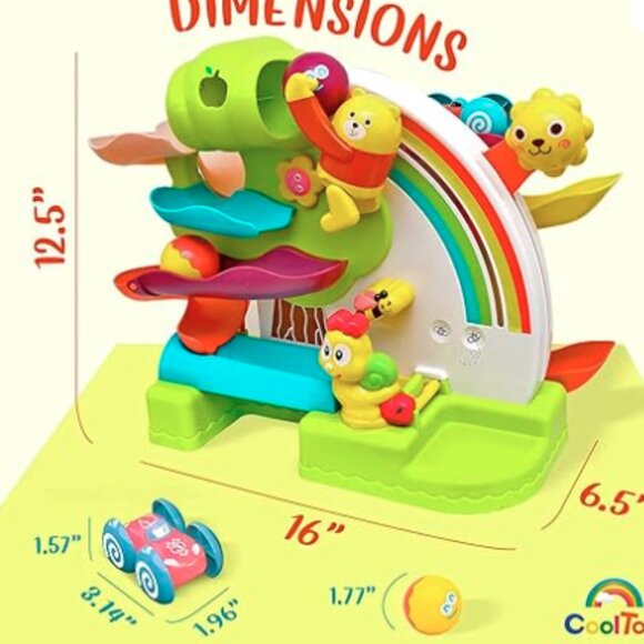 Ball Drop Toy - 2 in 1 Developmental Car Ramp Race Track & Ball Popper Tracker - Picture 6 of 6